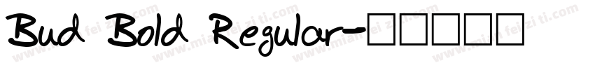 Bud Bold Regular字体转换